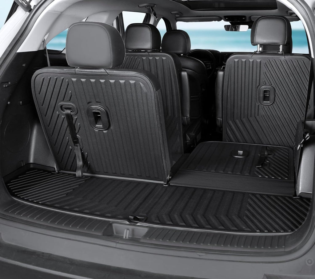GALVAGNIATE Floor Mats for 2021-2024 2025 Kia Sorento 6-Seat/7-Seat (Not for Hybrid), All Weather TPE Floor Mat and 2-in-1 Cargo Liner with Backrest Mat for Sorento Accessories