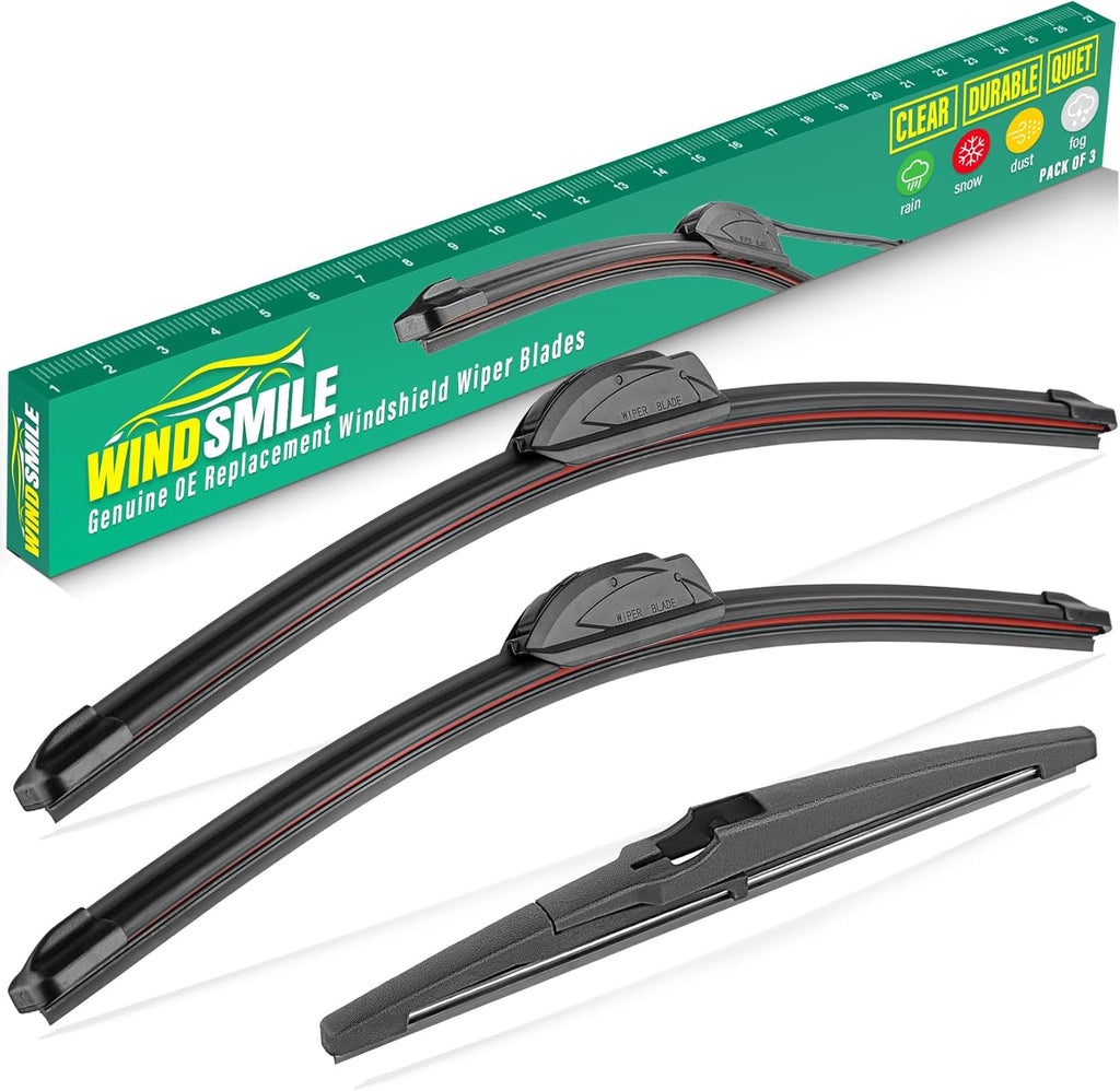 26" 16" 11" Windshield Wiper Blades Replacement for Hyundai Tucson 2022 2023 2024 Premium All Weather Front Rear Wipers Set - OEM Quality (Pack of 3)