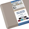 KitchenClouds Kitchen Mat Cushioned Anti Fatigue Kitchen Rug 17.3"x60" Waterproof Non Slip Kitchen Rugs and Mats Standing Desk Mat Comfort Floor Mats for Kitchen House Sink Office (Khaki)