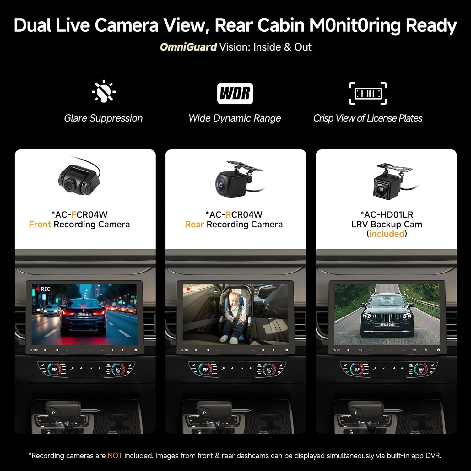 10" Android Car Stereo for Double Din & Single Din, Floating Screen Head Unit with 4G LTE, Dual BT, Wireless CarPlay&Android Auto, AI-Chat, 4G+32G, Backup Camera with Live Rear View