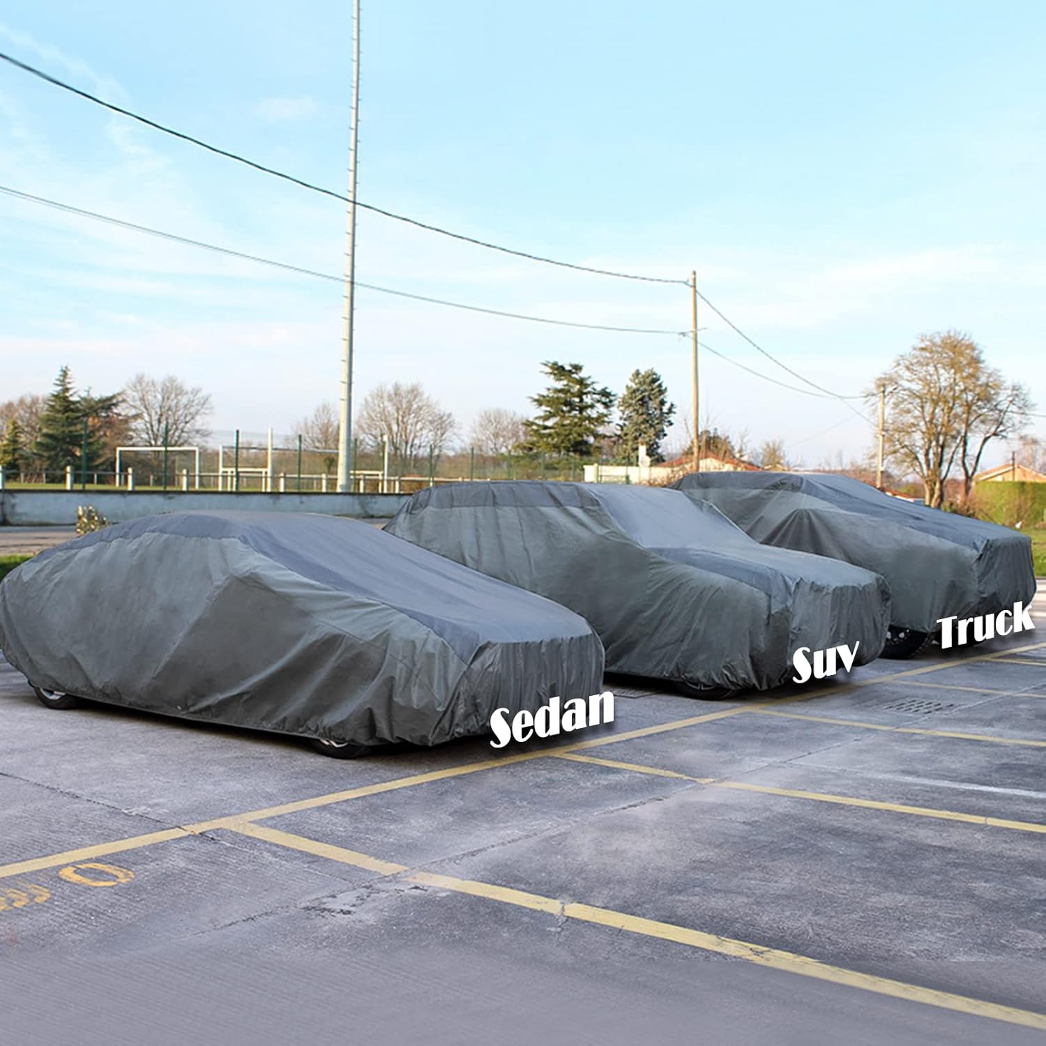 XCAR Ultra Light Waterproof Truck Car Cover for Automobiles All Weather Protection, Windproof & Breathable, Fits Cars Up to 232"