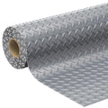 7.8 x 22 FT Garage Floor Mat, 2.8mm Thickness Diamond Plate Vinyl Garage Flooring Roll for Under Car, Large Size 172 SQFT for Large SUVs, MPV, Pickup Truck, RV, Light Grey