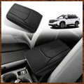 Muslogy Center Console Cover Compatible with Subaru Forester 2025 Accessories Armrest Cover Lid Cushion Protector Anti-Scratch Vegan Leather Extra Soft (Black/Gray Stitching)