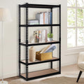 Garage Storage Shelves 35.43" W x 15.75" D x 72" H, 5 Tier Storage Rack Adjustable Black Metal Shelving for Warehouse, Pantry, Closet