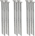 SmartSign Rebar Spikes - Pack of 12, Length 14", Diameter 1/2", Heavy Duty Metal Rebar Stakes for 6ft Parking Curbs/Wheel Stop/Speed Bump, Silver