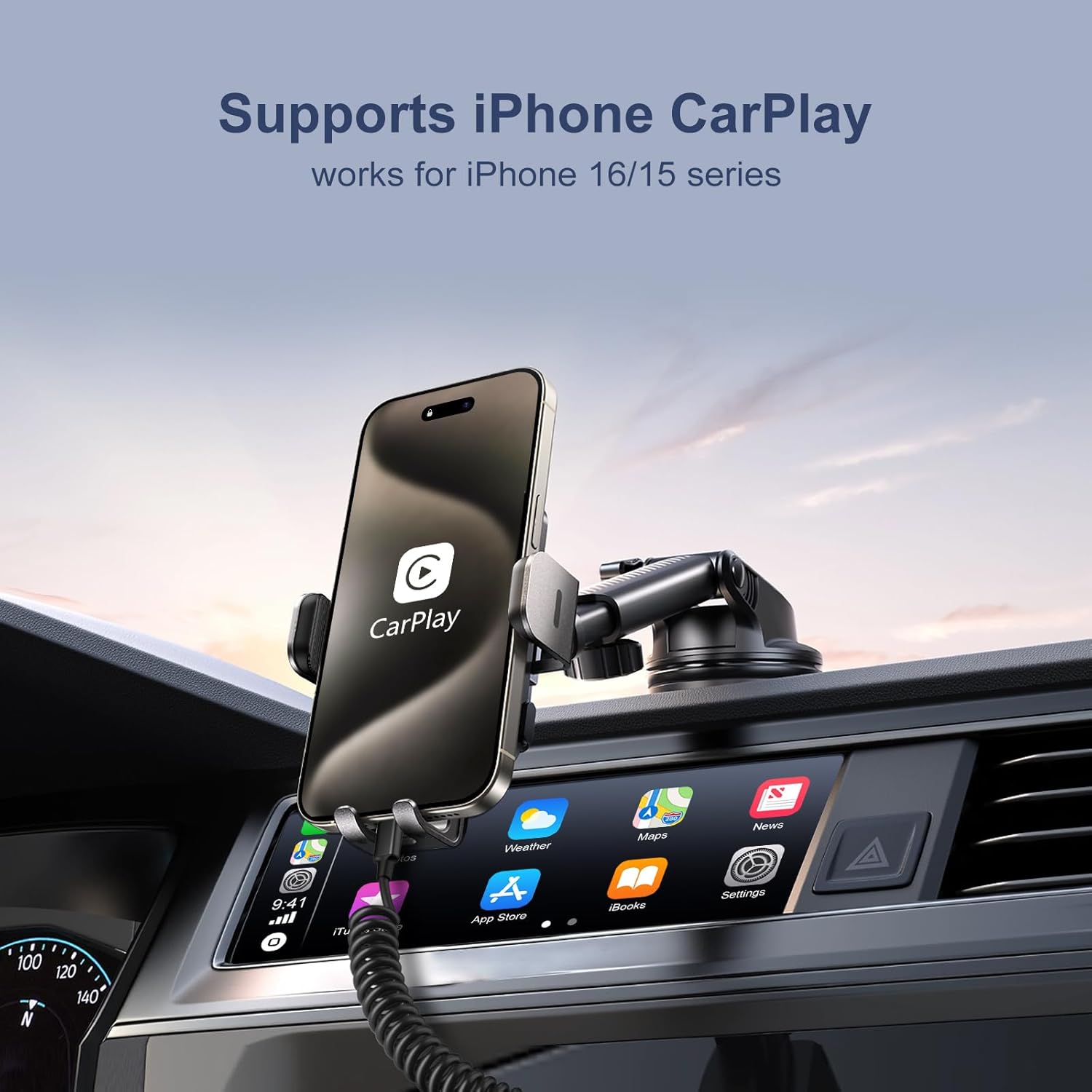 USB to USB C Cable Coiled Car Charger, C Charger Fast Charging Cord 3ft for Carplay 60W 3A Retractable Auto USB A to USB C for iPhone 16 15 Galaxy S25 Ultra S24 FE A15 A54 A35 A16, 2Pack