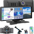 Apple Carplay Screen for Car, 10.26’’ Wireless CarPlay & Android Auto Screen with 4K Dash Cam, 1080P Backup Camera, Car Play Audio Receivers, GPS Navigation/Mirror Link/Bluetooth/FM/Voice Control