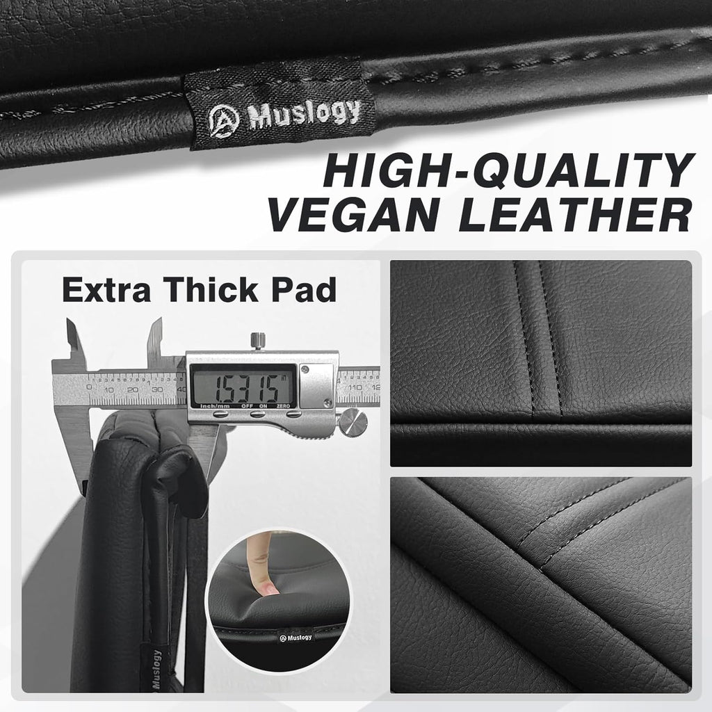 Muslogy Center Console Cover 1-Inch Extra Thick Armrest Pad Compatible with 2017-2023 GMC Acadia Arm Rest Cushion Padding Anti-Scratch Console Leather Lid Protector