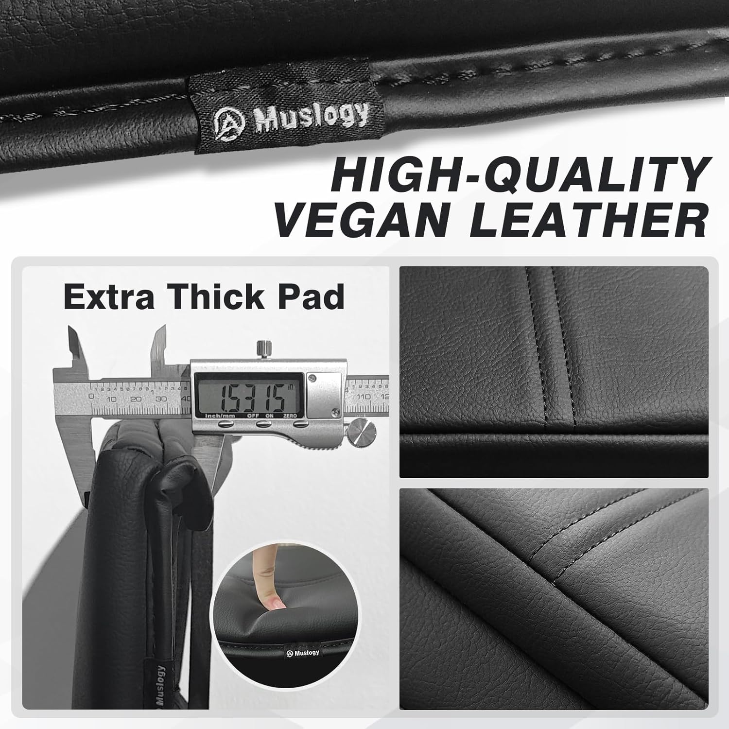 Muslogy Center Console Cover 1-Inch Extra Thick Armrest Pad Compatible with 2017-2023 GMC Acadia Arm Rest Cushion Padding Anti-Scratch Console Leather Lid Protector