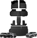 TripleAliners Floor Mats&Trunk Mat All Weather Car Liners Compatible with 2024+GMC Acadia/Chevy Traverse&2025 Buick Enclave Accessories TPE Custom Fit Full Set Liners Protection(Floor Mats+Trunk Mat)