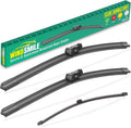 27" 20" 15" Windshield Wiper Blades Replacement for Audi Q7 SQ7 2016 2017 2018 2019 2020 2021 2022 2023 2024 Q 7 Premium All Weather Front Rear Wipers Set - OEM Quality (Pack of 3)