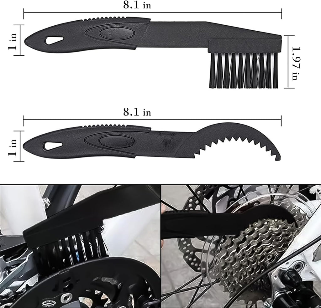 MotorcycleBicycle Chain Cleaner and Gear Cleaning Tool - Bike Maintenance Cleaning Brush for Chain and Gear Kit，Motorcycle Washer Cleaner Brush Tools