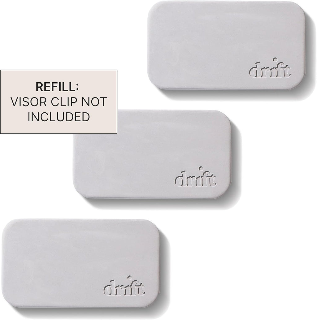 Drift Car Air Freshener - Stone Air Freshener - Car Odor Eliminator - Amber Scent Refill - Pack of 3 - NO CLIP INCLUDED