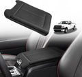 Muslogy Center Console Armrest Cover Compatible with Ford F-150 F150 2009-2014 Comfort Armrest Pad Arm Rest Cushion Vegan Leather Protector Regular Thick(Bucket Seat ONLY)