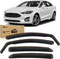 Nilight Vent Window Visors for Ford Fusion 2013 2014 2015 2016 2017 2018 2019 2020, in-Channel Rain Guards, Original Window Deflectors-4PCS