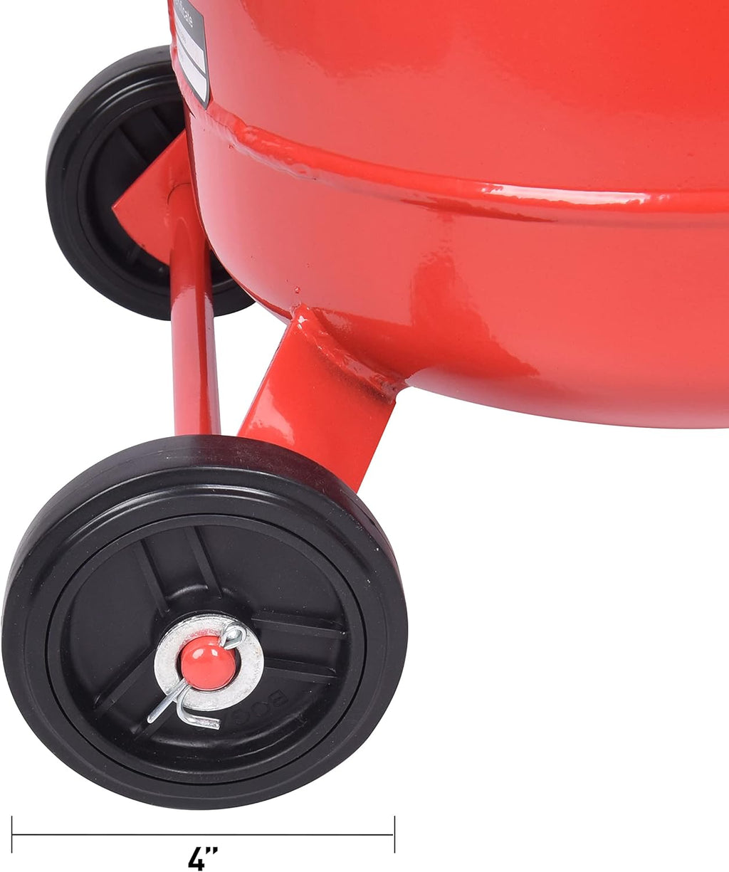 PONO 5 Gallon Oil Drain Portable Steel Oil Drain, Waste Oil Drain Tank with Wheel, Adjustable Height 32 Inch to 62 Inch
