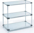 Omega 3-Tier Solid Galvanized Shelves, 24" Deep x 24" Wide x 34" HighHeavy Duty Storage Rack, Shelving Unit, NSF Certified, Ideal for Kitchen Garage Office Restaurant Warehouse 800-lb Capacity