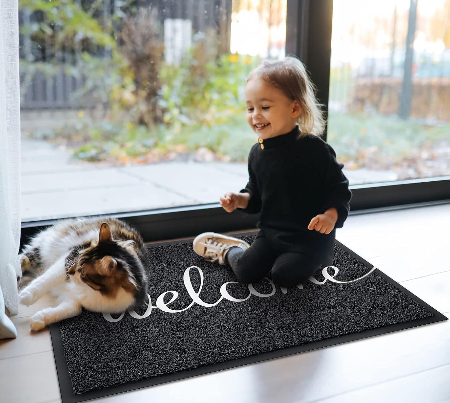 EARTHALL Funny Welcome Mats, Front Door Mat for Outside Entry, Doormat Outdoor/Indoor Entrance, Rugs Entryway Indoor, Outdoor Home Porch Decor 30"x17.5"