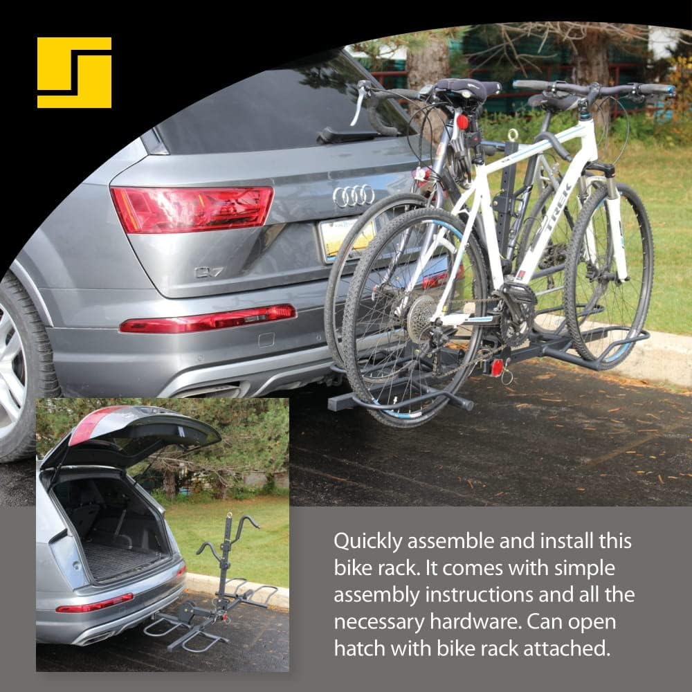 Stromberg Carlson Bike Carrier, Hitch Mount Bike Rack for Car, SUV, RV, Motorhome, Travel Trailer, 2-Bike Capacity, 2-Inch Receiver, BC-202 Model