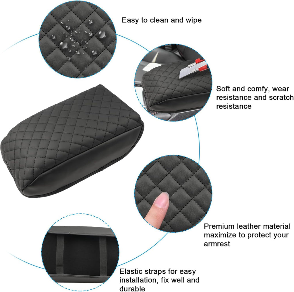 SXCY Fit for 2023 2024 Honda Accord LX EX Armrest Pad, Armrest Cover for 2023 2024 Accord Console Protection, Armrest Cushion for 2023 2024 Accord Console Protection Accessories (Armrest pad)
