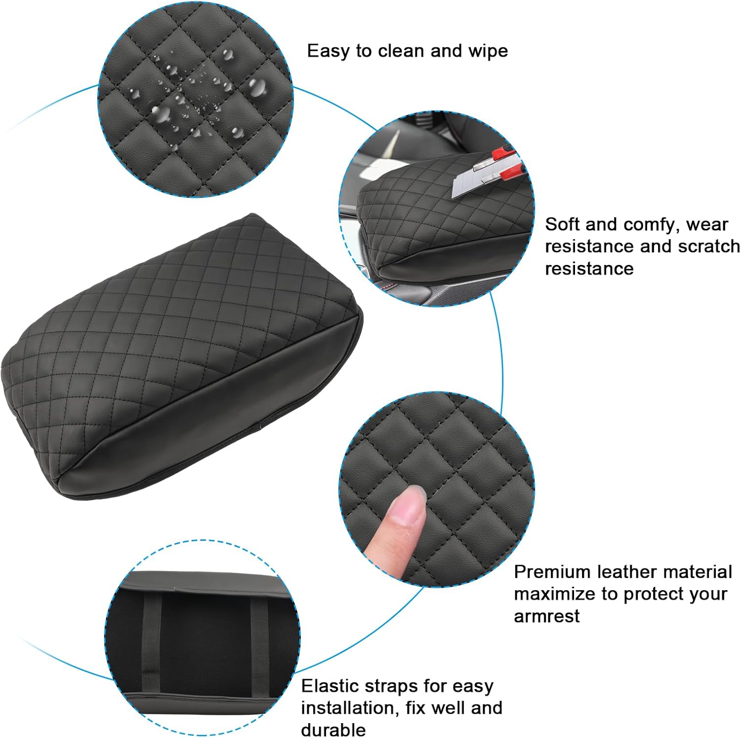 SXCY Fit for 2023 2024 Honda Accord LX EX Armrest Pad, Armrest Cover for 2023 2024 Accord Console Protection, Armrest Cushion for 2023 2024 Accord Console Protection Accessories (Armrest pad)