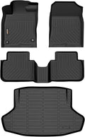 Binmotor-Floor Mats & Cargo Liner for Honda Civic Sedan 2025-2022 (Sport丨LX丨Si), All Weather Car Floor Trunk Mat for Honda Civic Accessories (2nd Row with USB Ports) Not for Hatchback/Hybrid