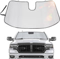 Windshield Sun Shade Compatible with Ram 1500 2500 3500 2019 2020 2021 2022 2023 2024, Sunshade Car Windshield Sun Visor, Foldable Windshield Sun Shield