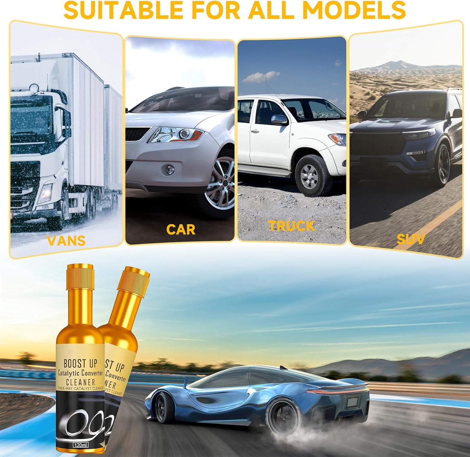 Catalytic Converter Cleaner,120 ml Auto Parts Engine Cleaner, Exhaust System Pipe Carbon Removal Treatment Additive Oil, Fuel System Treatment Oil Additive for Gas and Diesel Car (120ml-3PC)