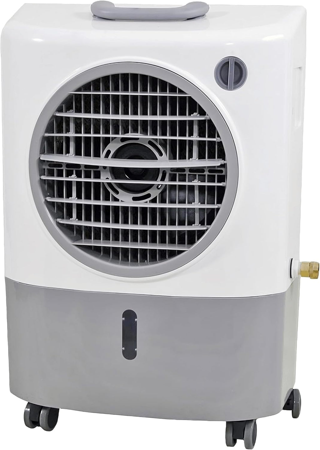 Portable Swamp Coolers - 1300 CFM MC18M Evaporative Air Cooler with 2-Speed Fan, 53.4 dB - 500 sq. ft. Coverage Evaporative Air Cooler Portable High Velocity Outdoor Cooling Fan by Hessaire - White