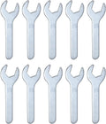 HARFINGTON 10pcs Small Wrench Open End Wrench 22x126x2.8mm Metric U-Shaped Single Open Ended Spanner Super Thin Small Flat Head Galvanizing Wrench for Automotive Repair Furniture Assembly