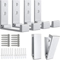OHIYO 6Pcs Foldable Hooks for Hanging Coat & Bags & Hat & Key Wall Mounted Heavy Duty Aluminum Alloy Folding Coat Hooks with 12pcs Screws for Headphones Holder or Wall Hanger Hook(Matte Silver)