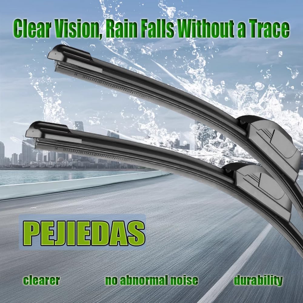 OEM Quality Front Wiper Blades, Replacement for 1997-2006 Jeep Wrangler, OE Original Style (13 Inch + 13 Inch Front Wiper Blades)