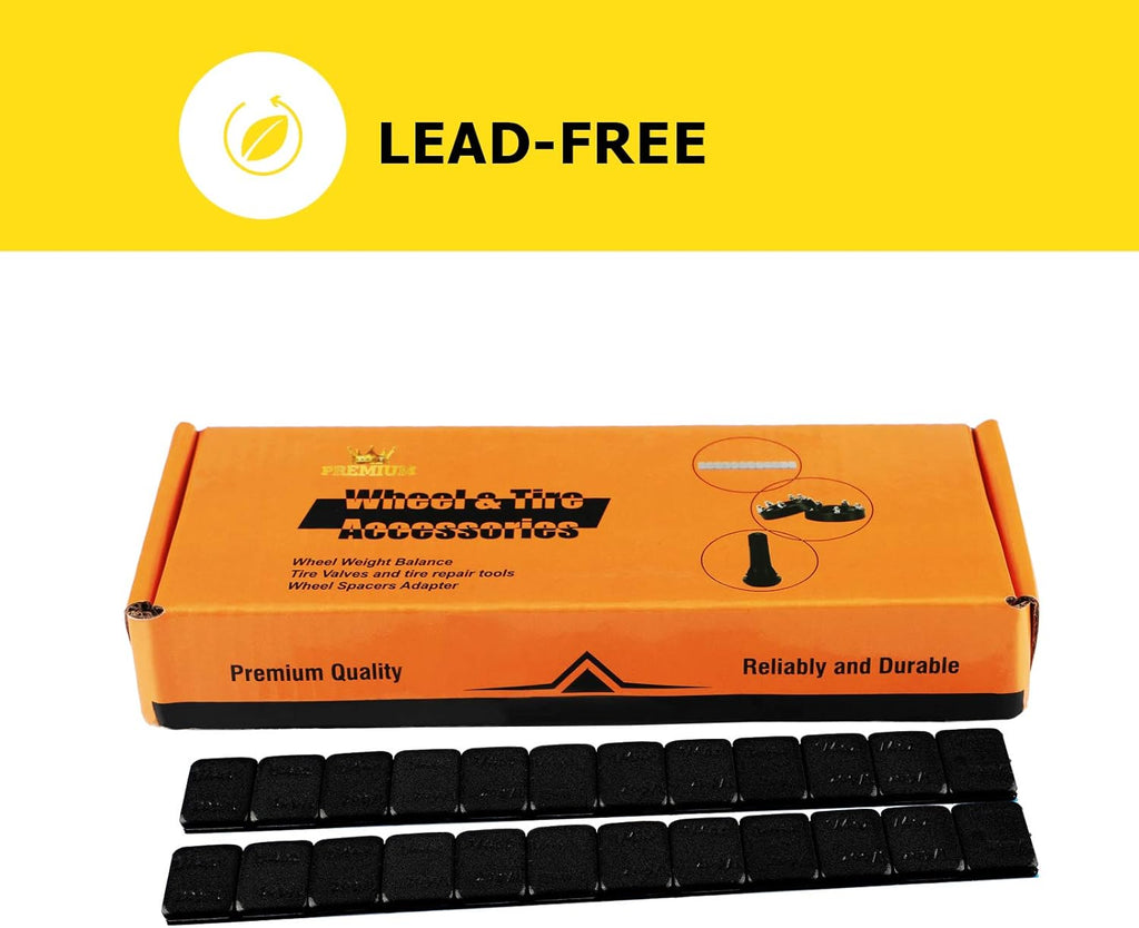 YIZBAP Wheel Weights Black 1/4oz, 72 oz/Box, 288pcs, with Strong Black Adhesive. 0.25 Ounce Stick on Wheel Weights for Cars, Trucks, SUVs, Motorcycle and Others