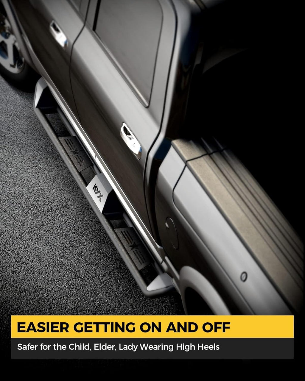 KYX Running Boards for 2005-2023 Toyota Tacoma Double Cab, Triple Tube Side Steps Two Stairs Design Car Door Nerf Bars Truck Boards Step Rails