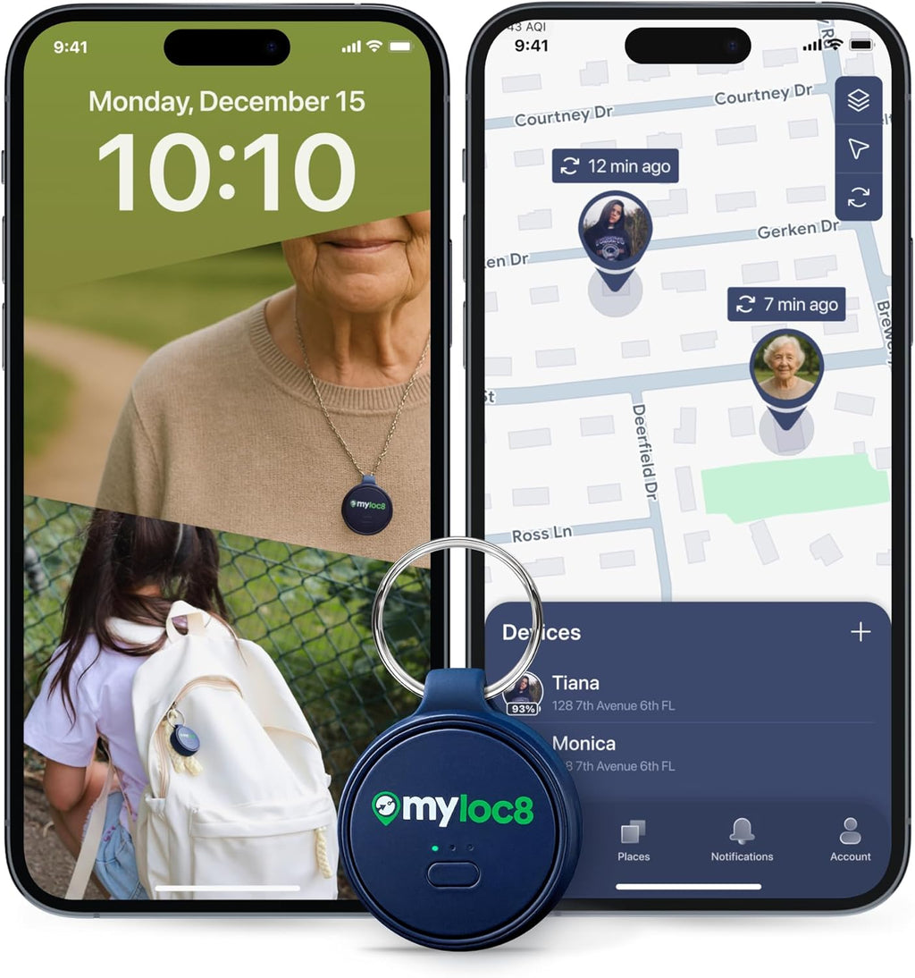 Highly Precise GPS Tracker for Keys, Backpack, Luggage & Kids – Built-in SIM, SOS Button - Smart Tag with Real-Time Tracking, Waterproof, iOS & Android Locator Device