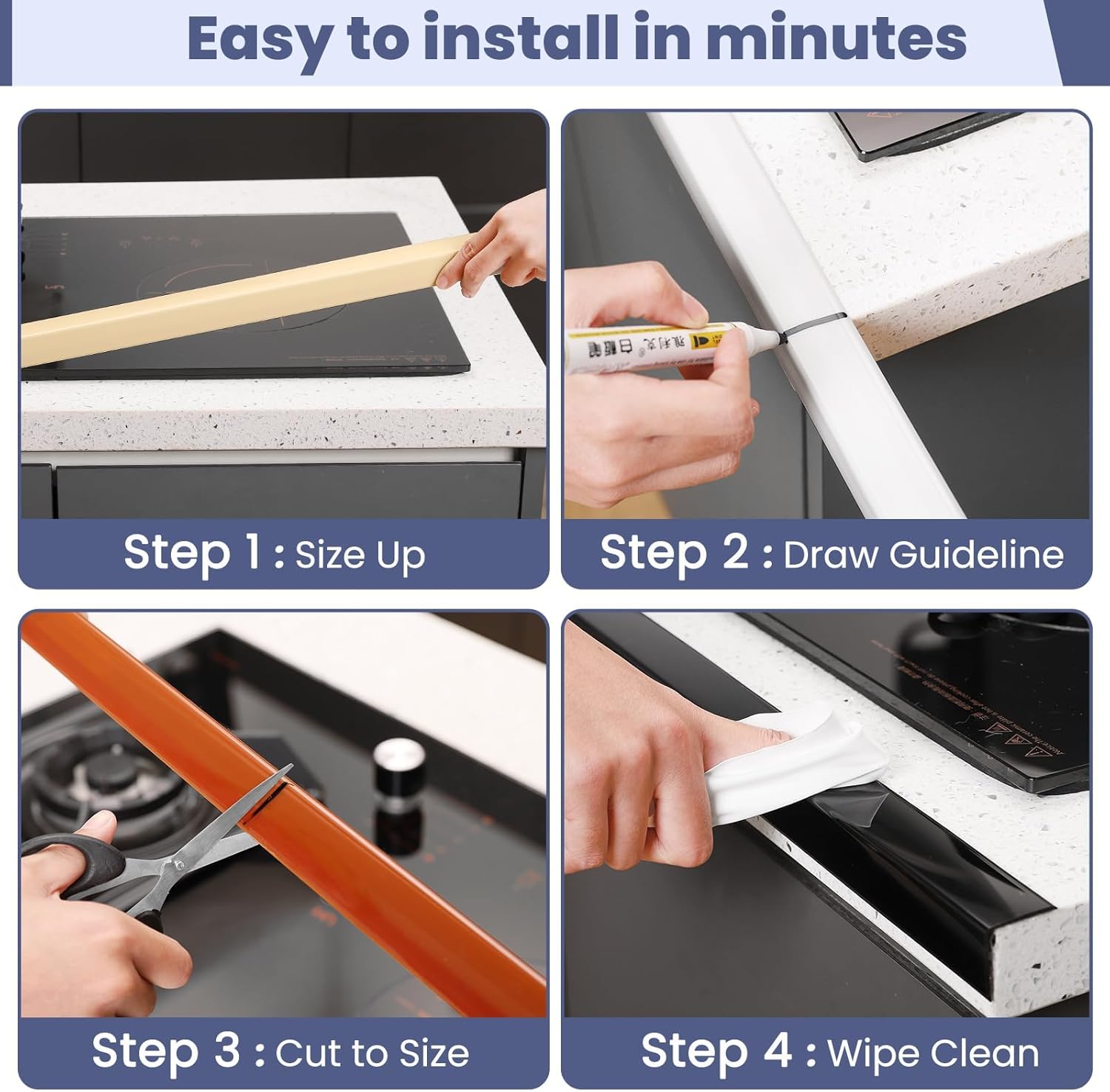 2PCS Wall Corner Protectors Guards - Self Adhesive Corner Protector & Corner Guards for Walls Edge Protection, Easy to Apply - No Tools Needed(Pure White, 39.37"x1.18")