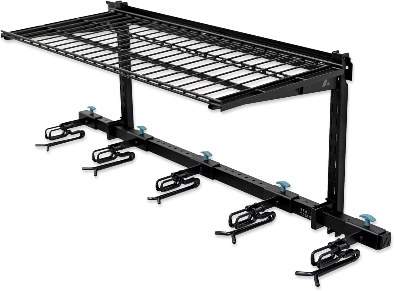 StoreYourBoard Lone Peak Ski Storage Rack and Wall Shelf, Holds 5 Pairs of Skis and Poles, Supports 300 lbs, 46 in x 13.75 in x 16 in