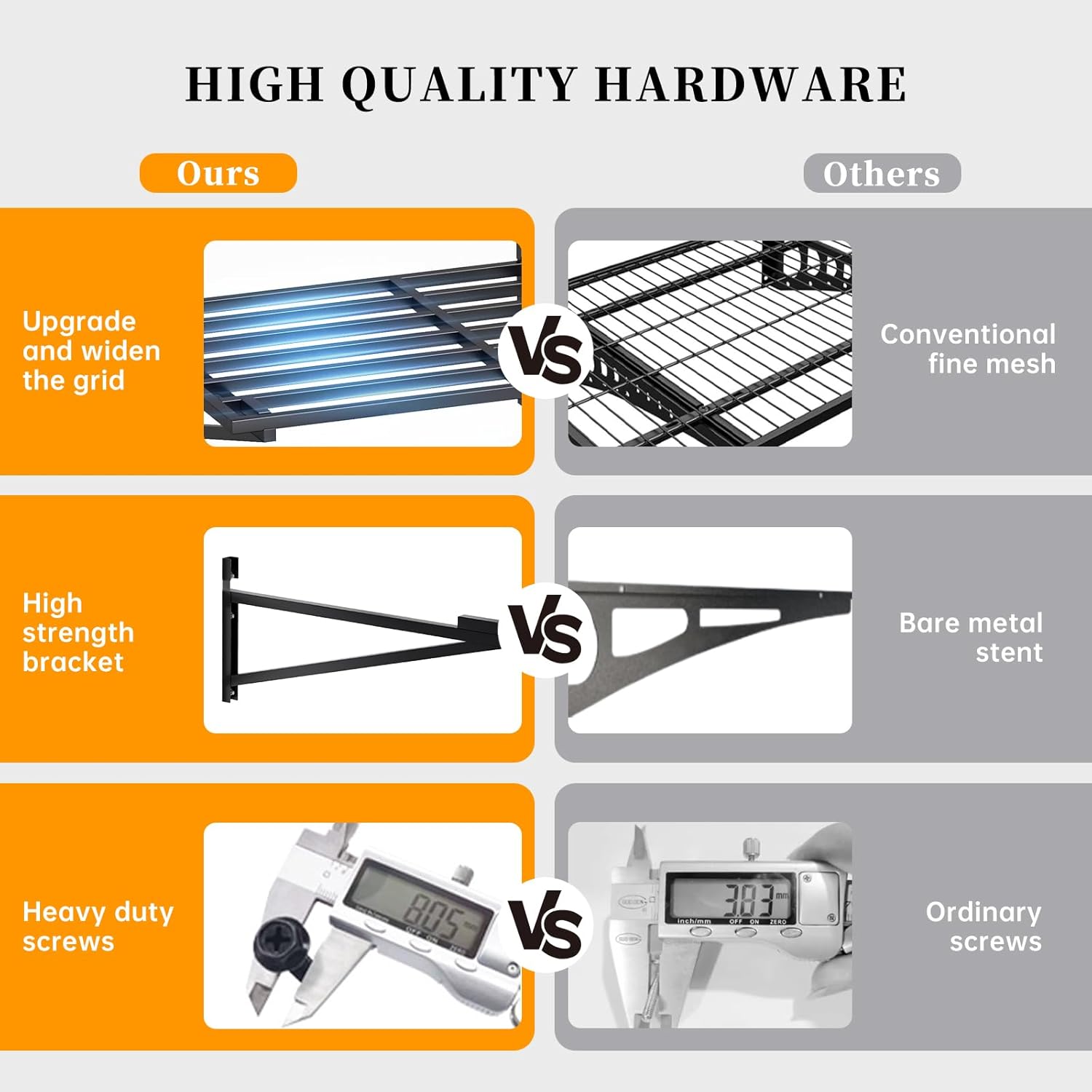 2-Pack 2x6 Ft Garage Wall Shelving Garage Shelving Wall Mounted Garage Wall Shelf 2000lbs Weight Capacityheavy Duty Wall Shelves Black