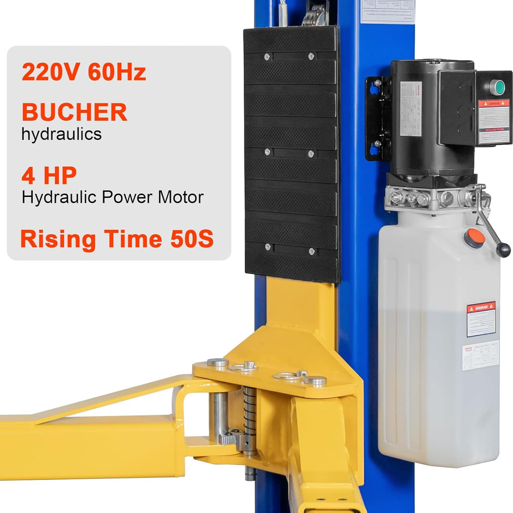 WEIZE 2 Post Automotive Car Lift, 12,000 lbs Capacity,220V 4HP Powerful Motor with Single Point Lock Release for Repaire Shop