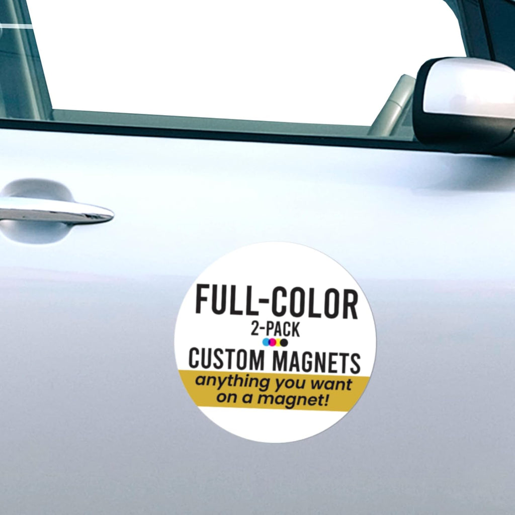 Magnet Me Up Customizable and Personalized Automotive Magnet Decals (12" Round)