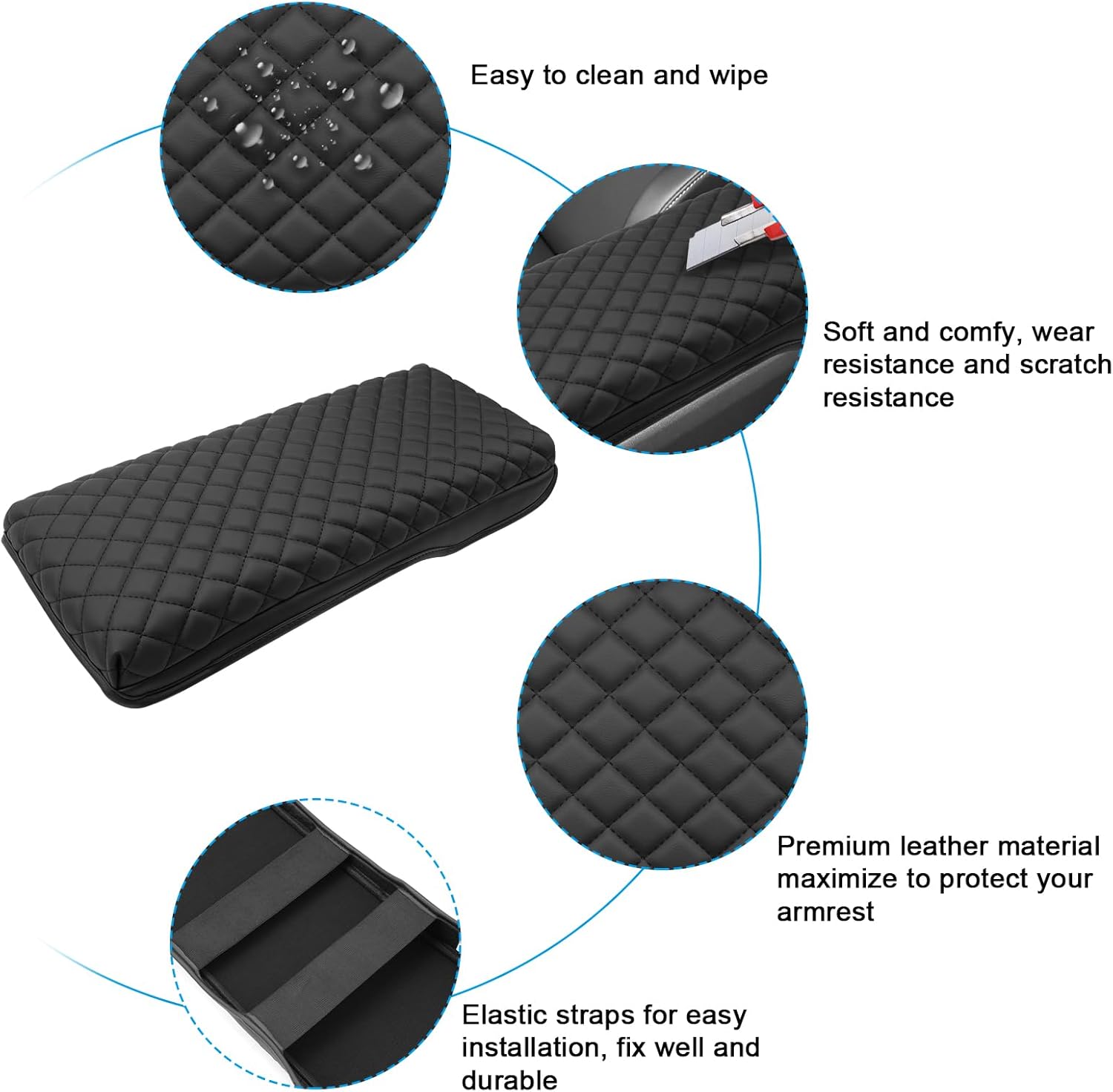 SXCY for 2025 Toyota Camry Armrest Cover for Toyota Camry 2025 Accessories 2025 Camry Center Console Cover 2024 Camry Middle Console Cover (25 Camry Armrest Pad(Rhombus Style))