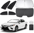 TINGLU Window Shades for Toyota Camry 2018-2024 Accessories Car Side Full Windows Rear Triangular Windshield Sun Shade Sun UV Rays & Privacy Protection for Camping,Napping,and Relaxing 6PCS
