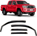 Voron Glass in-Channel Extra Durable Rain Guards for Trucks Toyota Tacoma 2005-2015 Double Cab, Window Deflectors, Vent Window Visors, 4 Pieces - 200841
