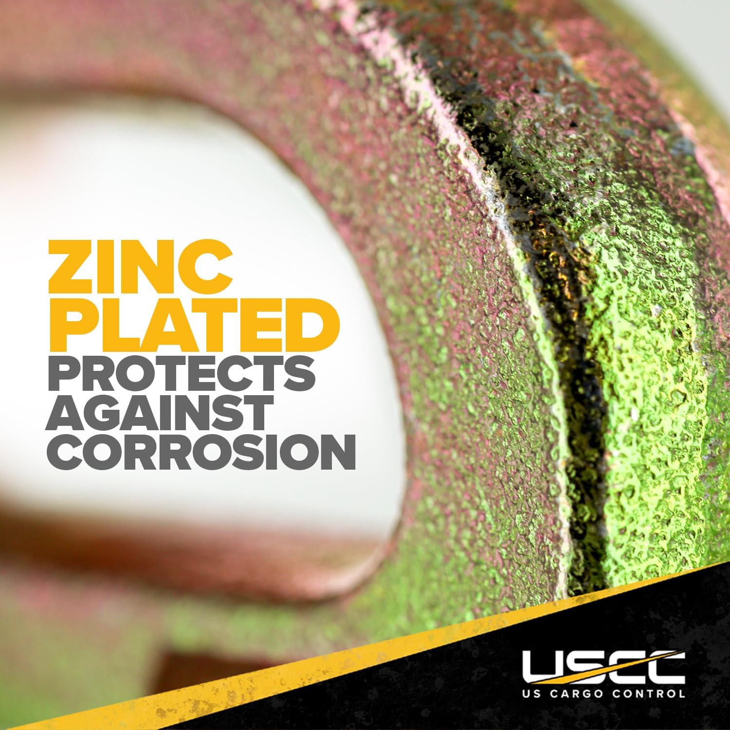 US Cargo Control Double Stud L Track Fitting with Pear Link (10 Pack) 5,000 Pounds Break Strength, Use with L Track Rails in Truck Bed or Trailer, Automatic Locking with Spring Release