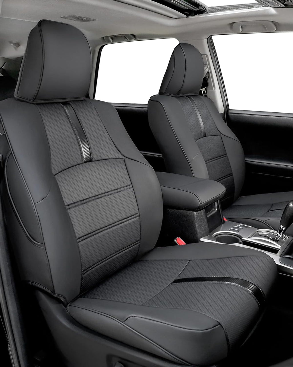Seat Covers for Toyota 4Runner 2011-2024, (5 Seats Only) Full Set Full Coverage Waterproof Leather Seat Covers for 4Runner 2012 2013 2014 2015 2016 2017 2018 2019 2020 2021 2022 2023 Accessories
