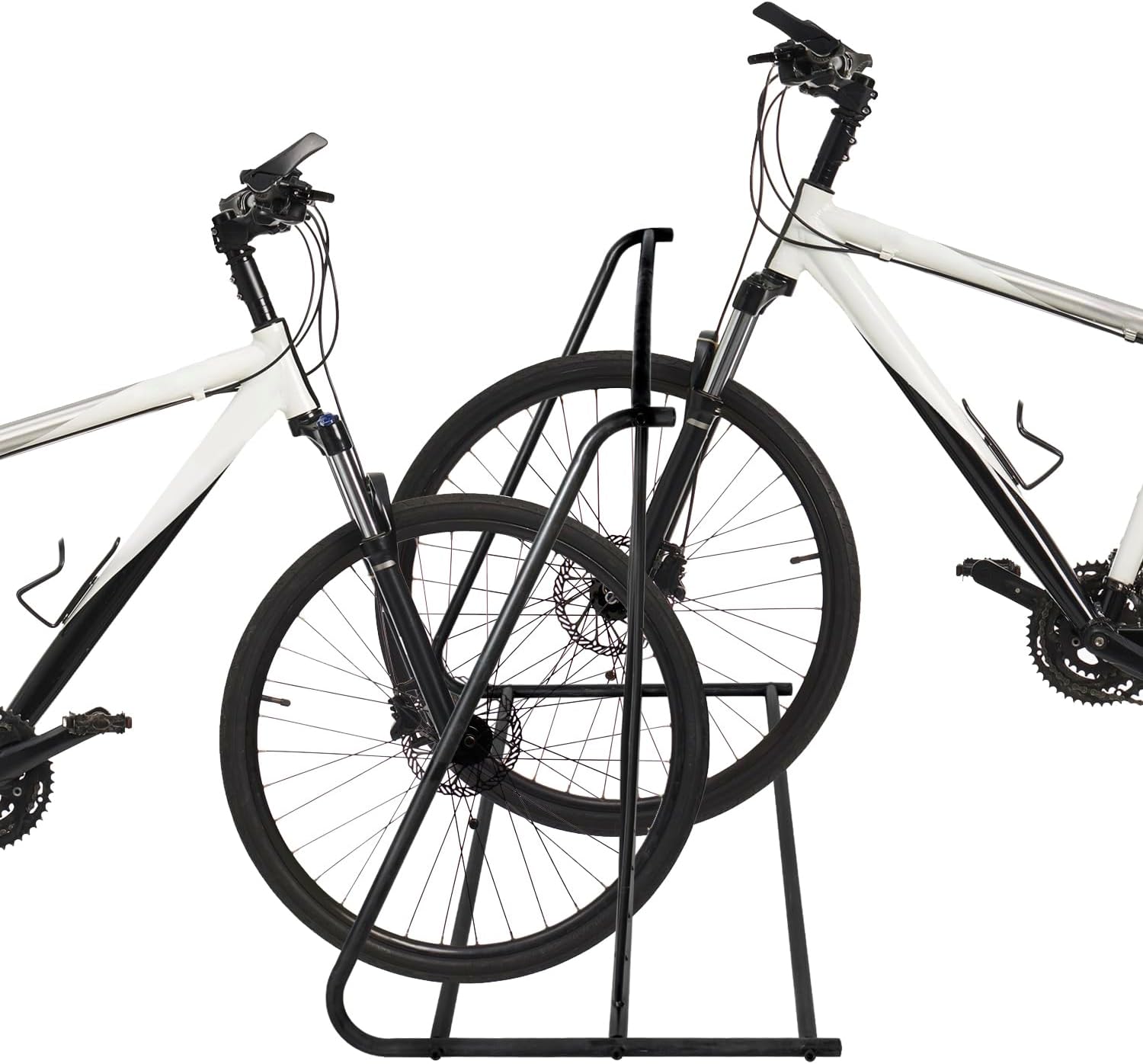 MyGift Large Metal Double-Sided Grid Bike Rack Stand, Freestanding Bicycle Storage Holder for Garage or Outdoor Parking with 6-Bicycle Capacity