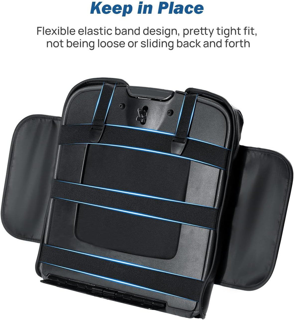 JOYTUTUS Center Console Cover Compatible with 2013-2018 Ram 1500 & 2013-2025 Ram 2500/3500/1500 Classic Model Jump Seat, Leather Arm Rest Armrest Cover for Car, Middle Console Cover Lid, with 2 Pocket