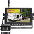 Haloview MC7108 Wireless RV Backup Camera System 7'' Monitor Built in DVR Rear View Camera with Infrared Night Vision and Wide Viewing Angle for Truck/Trailer/RV/Pickups/Camping Car/Van/Farm