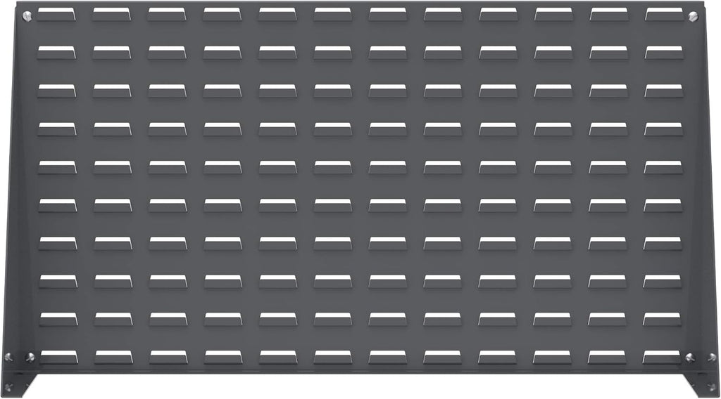 Akro-Mils 98636 Heavy Duty Steel Louvered Panel Standing Work Bench Storage Rack Garage Organizer for Mounting AkroBin Storage Bins, 36-Inch L x 8-Inch W x 20-Inch H, Grey