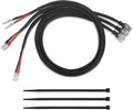 14" Upgraded Mirror Plug Wire Tap Radar Detector Hardwire Power Cord Kit for Escort Valentine One Uniden Beltronics, Mount RJ11 with Braided Set of 3